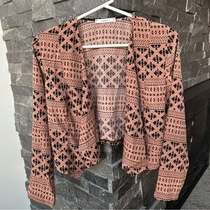 Audrey 3+1 Aztec Patterned Open Blazer